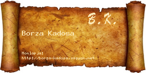 Borza Kadosa névjegykártya